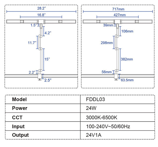 Multi Folding Touch LED Desktop Lamp