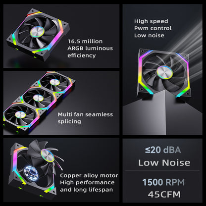 ARGB Mirror view 120mm PWM Cooling Fan