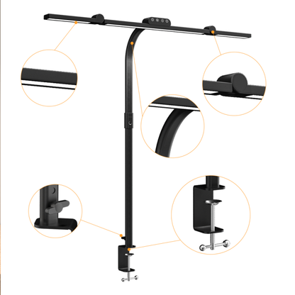 Adjustable Dual-Arm LED Desk Lamp