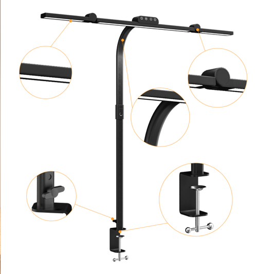 Adjustable Dual-Arm LED Desk Lamp